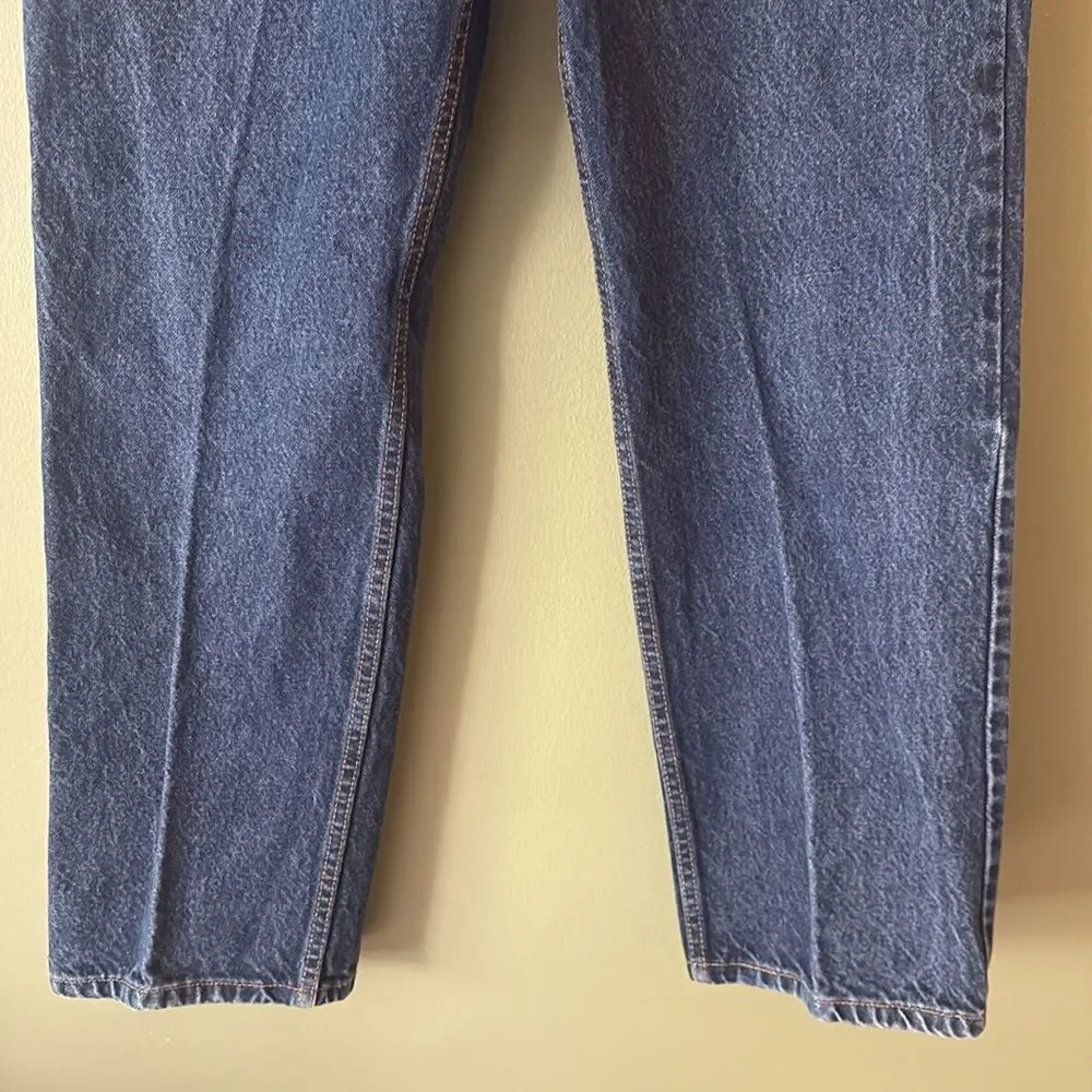 Levi's 505 Men's Rigid Dark Blue Wash Denim Jeans Relaxed Fit Sz W34 L30